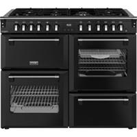 Stoves 444411876 Richmond Deluxe 110cm Dual Fuel Range Cooker 7 Burners Black