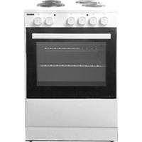 Haden HES63W 57cm Free Standing Electric Cooker with Solid Plate Hob White A