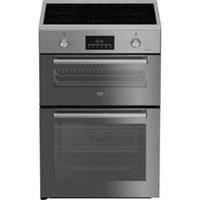 Beko FDI6731CM 60cm Free Standing Electric Cooker with Induction Hob Silver