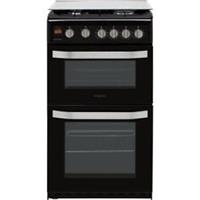 Hotpoint HD5G00CCBK/UK Gas Cooker with Gas Hob 50cm Free Standing Black A+/A