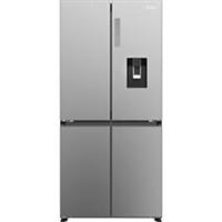 Haier HCR3818EWMM 83cm Frost Free American Fridge Freezer Stainless Steel E