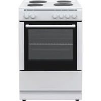 Electra SE60W/1 60cm Free Standing Electric Cooker with Solid Plate Hob White A