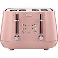 De'Longhi CTY4003.PK Eclettica 4 Slice Toaster Pink