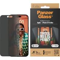 PanzerGlass Privacy Glass Screen Protector For iPhone 15 Pro Max - Ultra-Wide