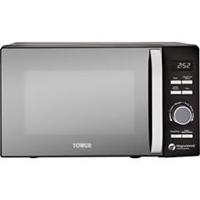 Tower T24039BLK 800 Watt 20 Litres Free Standing Microwave Black