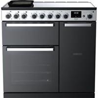 Rangemaster EDDL90EIGBLK/CM1 Edge Deluxe 90cm Electric Range Cooker 5 Burners