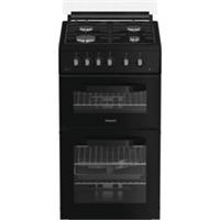 Hotpoint HDG5GDCB Gas Cooker with Gas Hob 50cm Free Standing Black A+/A New