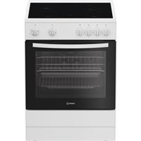 Indesit I6V3KMW/UK 60cm Free Standing Electric Cooker with Ceramic Hob White A