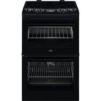 AEG CCX1530ACB 55cm Free Standing Electric Cooker with Ceramic Hob Black A/A