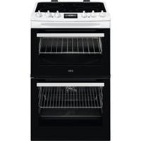 AEG CCX1530ACW 55cm Free Standing Electric Cooker with Ceramic Hob White A/A