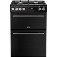 Belling 444412048 Free Standing Dual Fuel Cooker with Gas Hob 60cm Black /