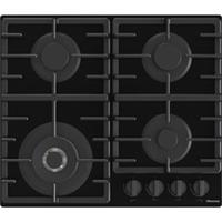 Hisense GG663BHF Built In 60cm 4 Burners Black Gas Hob