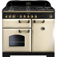 Rangemaster CDL100DFFCR/B Classic Deluxe 99cm Dual Fuel Range Cooker 5 Burners