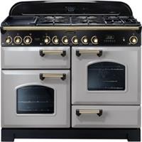 Rangemaster CDL110DFFRP/B Classic Deluxe 109cm Dual Fuel Range Cooker 5 Burners