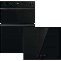 Hisense HIPKD6CB60IND Built In 0cm Electric Double Oven Oven & Hob Pack Black