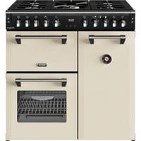 Stoves 444411868 Richmond Deluxe 90cm Dual Fuel Range Cooker 5 Burners Cream