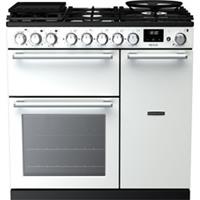 Rangemaster NEX90DFPWHT/CM1 Nexus 90cm Dual Fuel Range Cooker 5 Burners White A