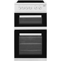 Beko KDVC563AW 50cm Free Standing Electric Cooker with Ceramic Hob White A/A