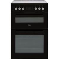 Beko KDCS663K 60cm Free Standing Electric Cooker with Ceramic Hob Black A/A