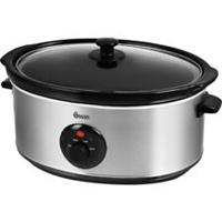 Swan SF17030N Slow Cooker 6.5 Litres Stainless Steel