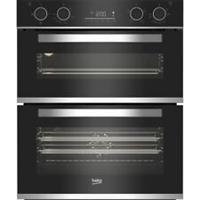 Beko BBXTF25300X Built Under 59cm Electric Double Oven Black A/A