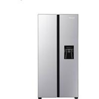 Fridgemaster MS83430DES 84cm Frost Free American Fridge Freezer Silver E Rated