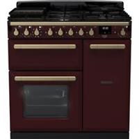 Rangemaster ESDL90DFPBOR/AB1 Estel Deluxe 90cm Dual Fuel Range Cooker 5 Burners