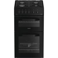 Hotpoint HTG5GCB Gas Cooker with Gas Hob 50cm Free Standing Black A+/A New