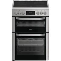 Hotpoint HDE6VDCAX 60cm Free Standing Electric Cooker with Ceramic Hob