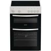 Indesit IDE6VMW 60cm Free Standing Electric Cooker with Ceramic Hob White A