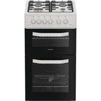 Hotpoint HTG5GCW Gas Cooker with Gas Hob 50cm Free Standing White A+/A New