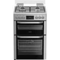 Hotpoint HDD6GDC2WX Free Standing Dual Fuel Cooker with Gas Hob 60cm Stainless
