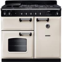 Rangemaster CL100DFPPCR/CM1 Classic 99cm Dual Fuel Range Cooker 5 Burners Pale