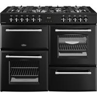 Belling 444411838 Farmhouse 110DF 110cm Dual Fuel Range Cooker 7 Burners Black
