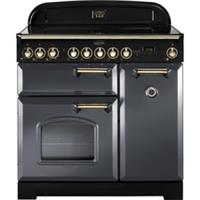 Rangemaster CDL90EISL/B Classic Deluxe 90cm Electric Range Cooker 5 Burners A/A