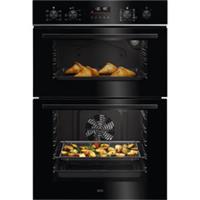 AEG TU5CP40B Built In 59cm Electric Double Oven Black A