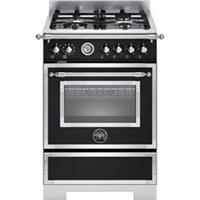 Bertazzoni HER64L1ENET2 Free Standing Dual Fuel Cooker with Gas Hob 60cm Black