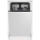 Beko DIS16R10 Fully Integrated Dishwasher Slimline 45cm 10 Place Silver E