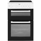 Beko KTC611W 60cm Free Standing Electric Cooker with Ceramic Hob White A