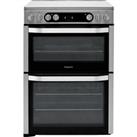 Hotpoint HDM67V9HCX/UK 60cm Free Standing Electric Cooker with Ceramic Hob