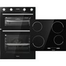 Hisense BI6095CGUK Built In 60cm Electric Double Oven Oven & Hob Pack Black A/A