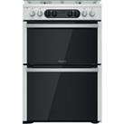 Hotpoint HDM67G8C2CX/UK Free Standing Dual Fuel Cooker with Gas Hob 60cm