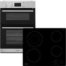 Hotpoint HotDD2Ceram Built In 60cm Electric Double Oven Oven & Hob Pack
