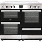 Belling Cookcentre100E 100cm Electric Range Cooker 6 Burners A/A Stainless