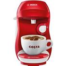 Tassimo by Bosch TAS1006GB Happy Pod Coffee Machine 1400 Watt Red / White