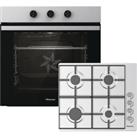 Hisense BI6061HGSUK Built In Single Ovens & Gas Hob Stainless Steel A Rated