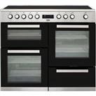 Beko KDVC100X 100cm Electric Range Cooker 5 Burners A/A Stainless Steel
