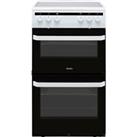 Amica AFC5100WH 50cm Free Standing Electric Cooker with Ceramic Hob White A/A