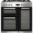 Beko KDVF90X 90cm Dual Fuel Range Cooker 5 Burners Stainless Steel A/A