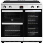 Belling Cookcentre90Ei 90cm Electric Range Cooker 5 Burners A/A Stainless Steel